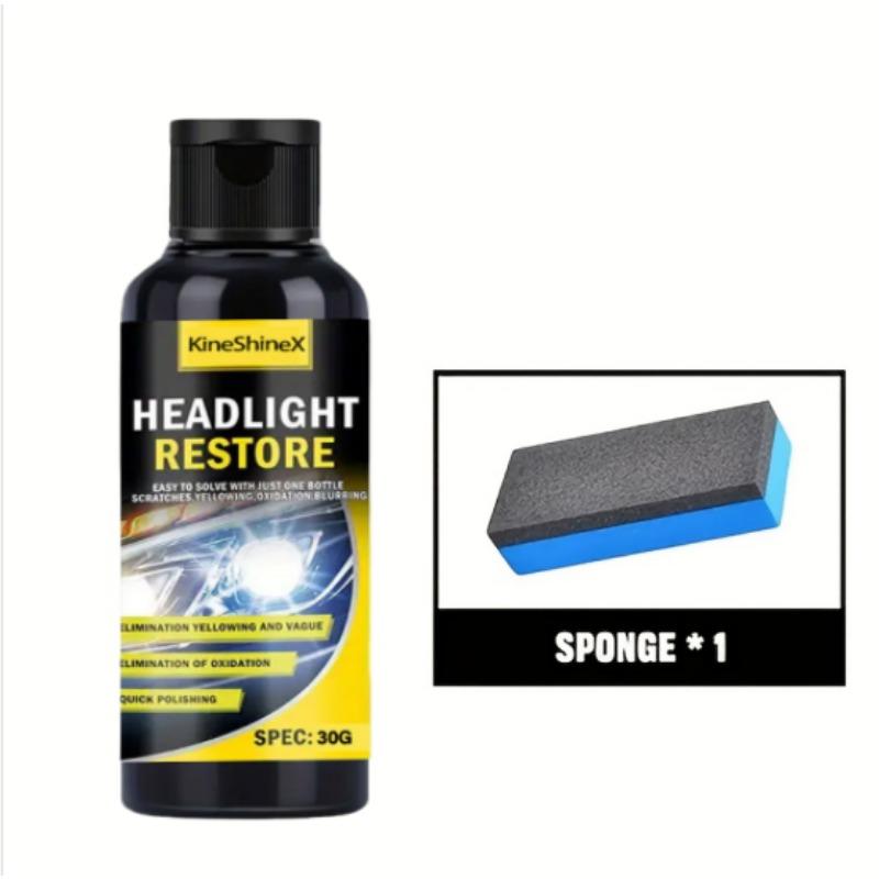Automotive Headlight Refurbishment Repair Fluid, Scratches on the Headlight Shell Yellowing Aging Lampshade Repair Lotion 30ml чёрный