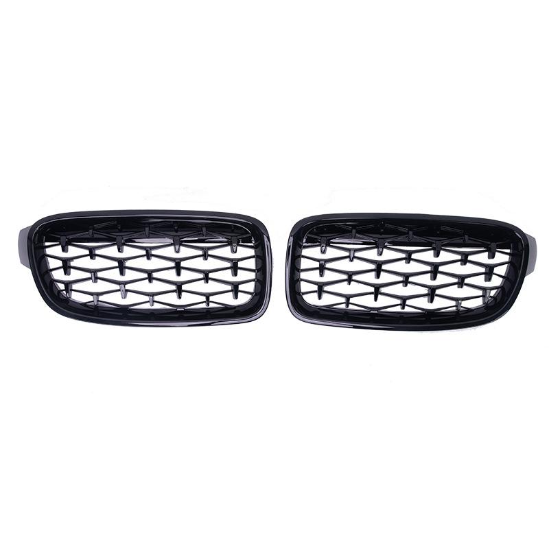 

Решетка радиатора Diamond Front Bumper Kidney Grille Double Slat Racing Sport для BMW 3 серии F30 F31 F35 2011-19 Автомобильные аксессуары Glossy Black