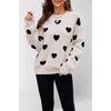 Winter new Valentine's Day love pullover women's knitted sweater women's large size loose sweater women