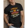 European Size Men's Vintage 60-Year- Short Sleeve T-Shirt - Retro Casual Round Neck Summer Top with Fit & Machine Washable Casual Attire for Warm