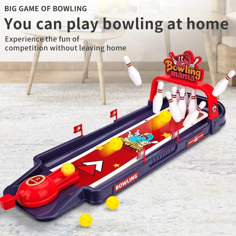 Non-Toxic Bowling Soccer Ejection Board Game Funny Interactive Educational Toy Desktop Catapult Bowling Game Toys For Children Kids Gifts