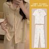 Japanese Kitty Cat Pajamas Women's Summer Thin Short-sleeved Trousers Loose Plus Size Girl Raw Loungewear Set
