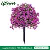1/2PCS Artificial Violet Flower Balls with Stakes UV-Resistant Realistic Outdoor Decor for Garden, Porch, Patio, Wedding, Home