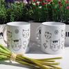 pr252-Design Mug 2p-Simple Cat Sketch