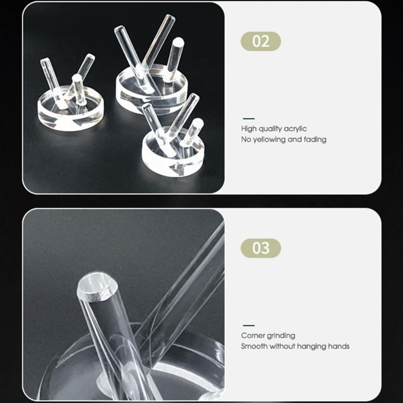 5/7cm High Three Legs Baseball Holder With Clear Base No Tool Needed Souvenirs Display Rack for Home Shop Decoration