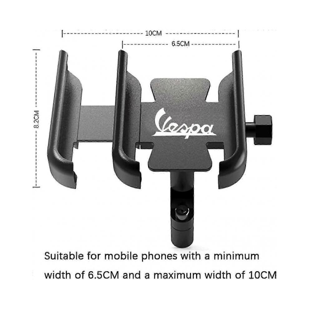 Vespa Lx Lxv Sprint Gts Gtv 50 150 250 300 300i Akcesoria Motocykl Dom Uchwyt na Telefon Komórkowy Uchwyt na GPS, Uchwyt na Lusterko Wsteczne Srebrny