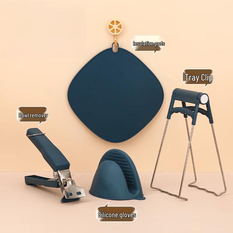 ZISIZ Anti-Scald Bowl and Plate Retriever Clip Set