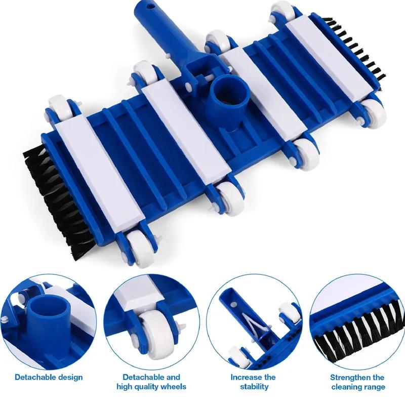 Pool Vacuum Head with Brush Swimming Pool Brush Suction Cleaning Equipment Accessories Portable Head Vaccum Cleaners Accessory
