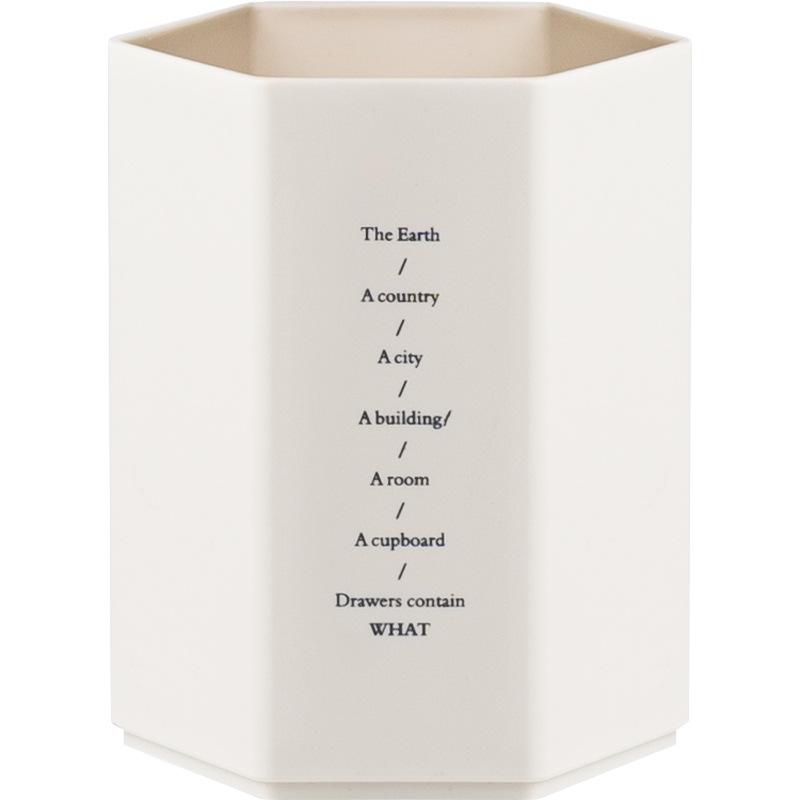Creative Hexagonal Pen Holder - Large Capacity for Office or Student Desk