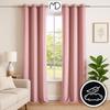 Velvet curtain with eyelets - pink