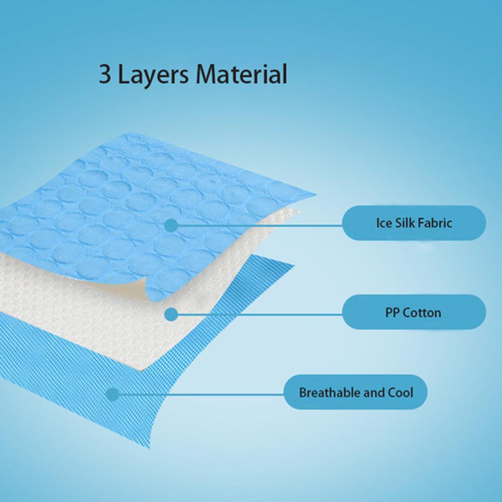 

TG-PB0103 Breathable Bed Blanket Summer Pet Cooling Mat Sleeping Ice Pad,Size XL Dark Blue