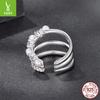 Freshwater Pearl Moissanite Ear Bone Clip Without Ear Hole Light Luxury Premium S925 Sterling Silver Ear Clip Earrings