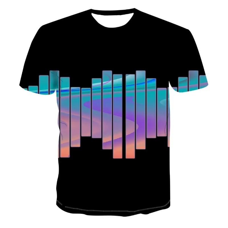 New Men's Casual Printed T-shirt O-Neck Fashionable and Fun Three-Dimensional Short Sleeved Plus Size Comfortable Top