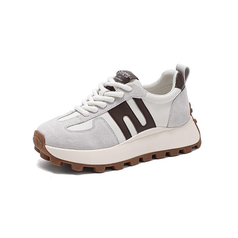 Thick-soled Women's Autumn New Color Matching Sports and Leisure Shoes Women's Versatility Increases