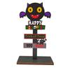 Creative Wooden Halloween Ghost and Pumpkin Ornament for Desktop Display