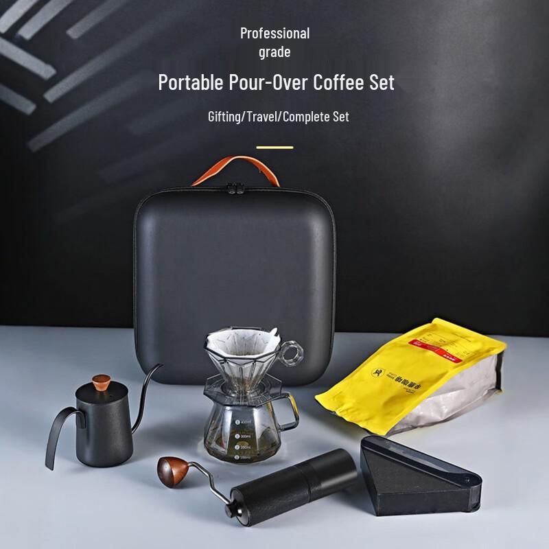 Portable Hand Pour Coffee Set with Grinder