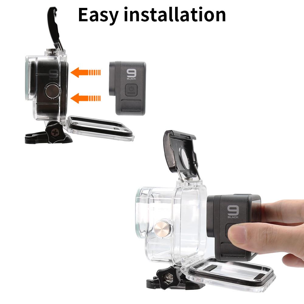 HONGDAK 60M Waterproof Case For GoPro Hero 11 10 9 6 7 5 Underwater Diving Housing Cover for GoPro Hero 5 6 7 9 10 Accessories