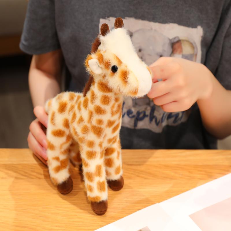25/35cm Lifelike Giraffe Plush Toy Cartoon Stuffed Animal Simulated Giraffe Plushies Cuddly Doll