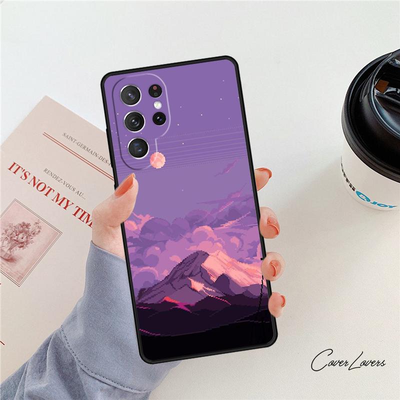 Art Pixel Ästhetik Handyhülle Für Samsung Galaxy S24 S25 S23 S22 Ultra Note 10 20 Plus S20 S21 FE Hülle