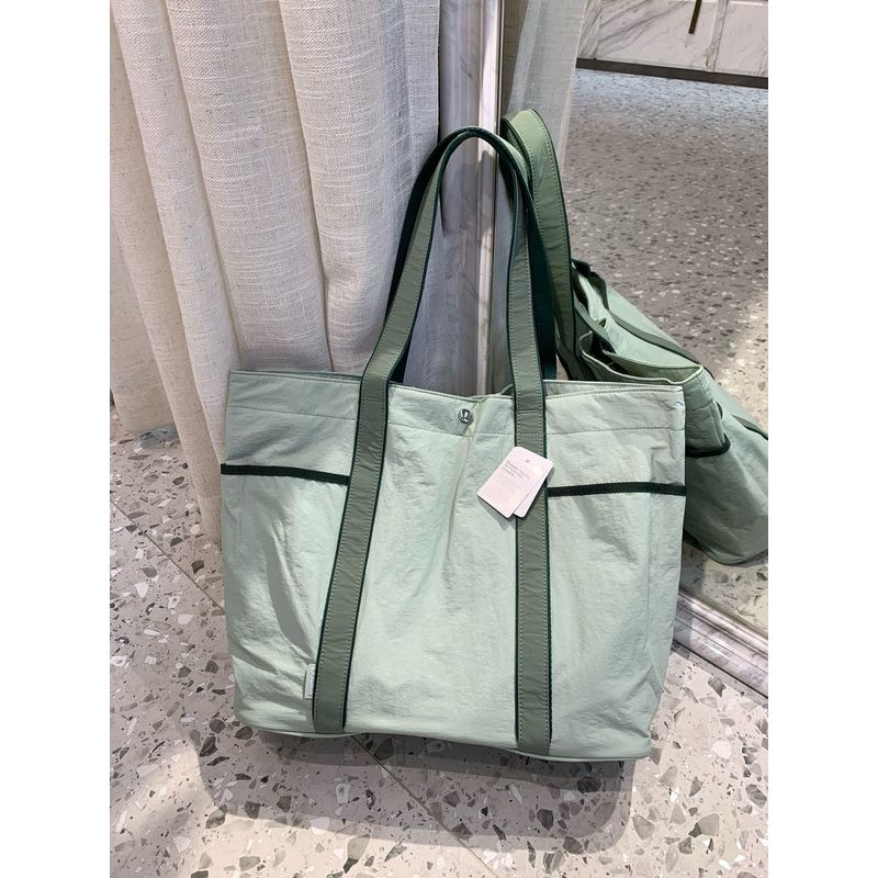 

Lu Original Handbag Commuter Women s Bag New Arrival Multi-Pocket Waterproof Canvas Bag 20L Large Capacity Yoga Tote Matcha Green