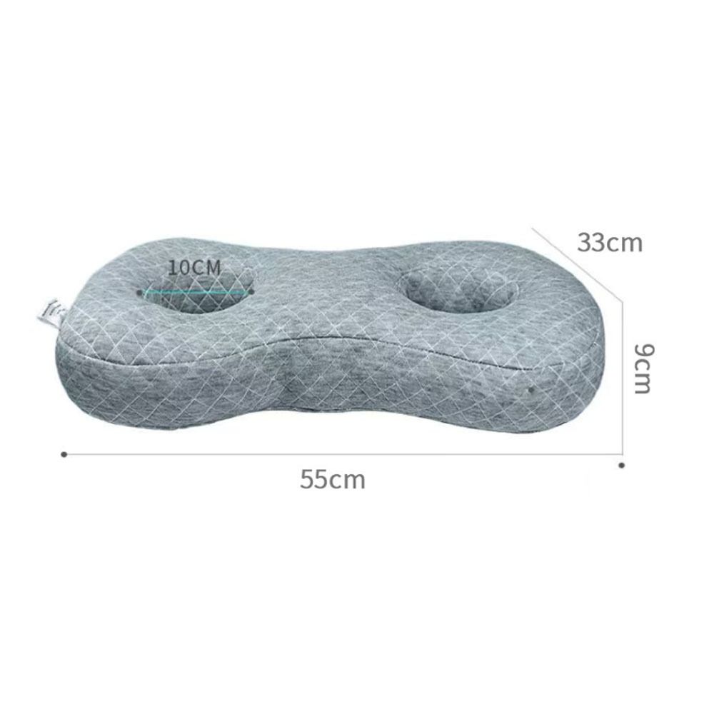 Two Ear Holes Ear Piercing Pillow Ergonomic Breathable Pillow with Ear Hole Comfortable Cotton Filling Earring Pillow