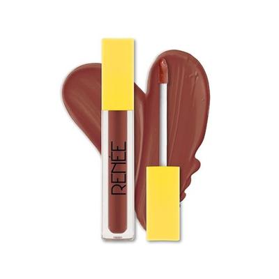Batom líquido matte RENEE Everyday - Brick, à prova de manchas e transferências, duradouro e altamente misturável, pigmentação intensa com acabamento fosco