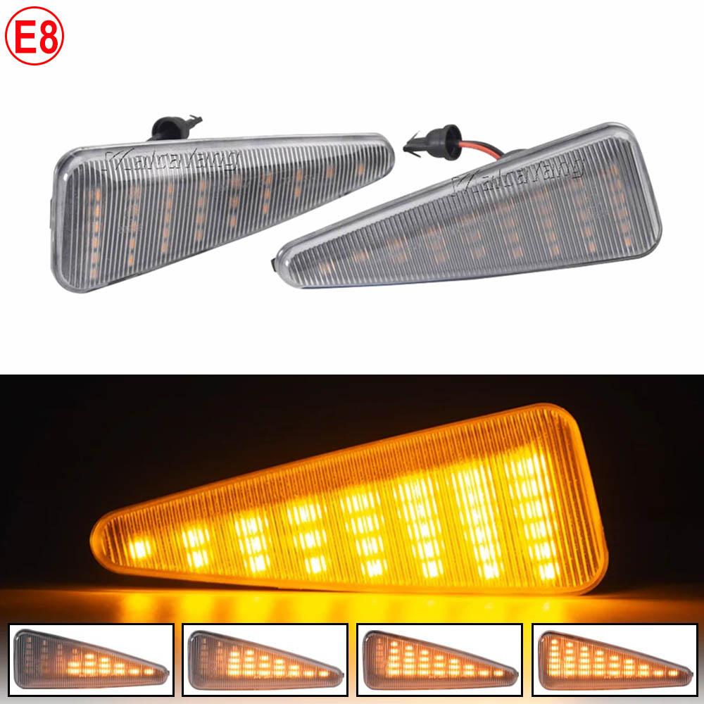 2PCS Dynamic LED Side Marker Light Turn Signal Blinker Lamp for Dacia Logan Sandero I Renault Stepway Thalia 2008-2011