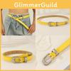 Solid Color Simple Metal Buckle Decoration Women Casual Belt For Daily Use