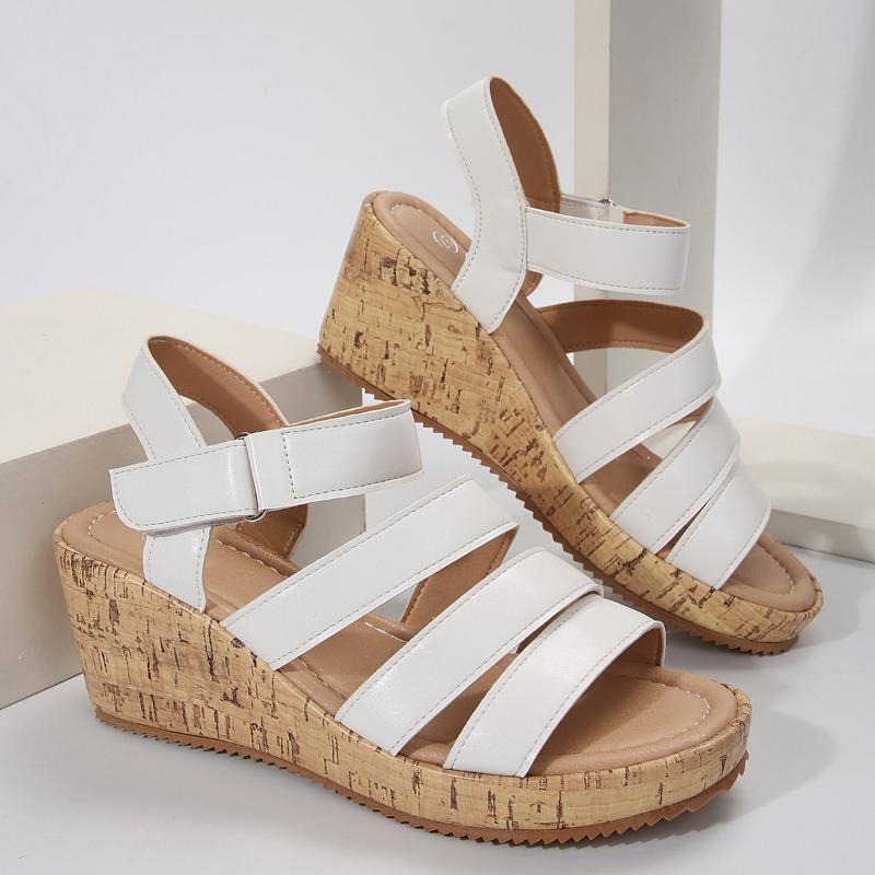 Slope Heel Sandals Women Summer New Velcro Sandals