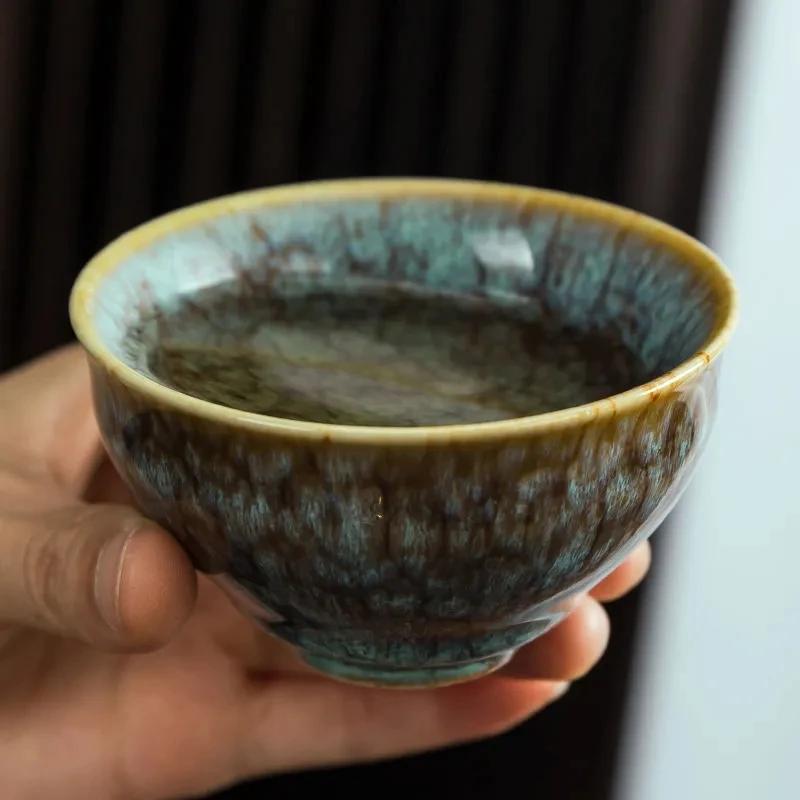 Zmiana Piekarnika Pięć Elementów Filiżanka Metal, Drewno, Woda, Ogień i Ziemia Domowy Duży Zestaw Filiżanek do Herbaty Filiżanka do Herbaty Kung Fu Ceramiczny Prezent