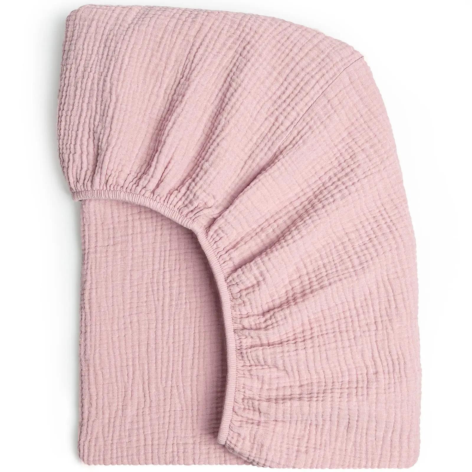 

Детская простыня на резинке, дышащая и хлопковая простыня для коляски, однотонный съемный чехол для младенцев, комфортный отдых