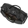Men'S Leather Travel Bag Dry And Wet Separation Black Cowhide Luggage Large Capacity Portable Fitness Bag With Shoe Space