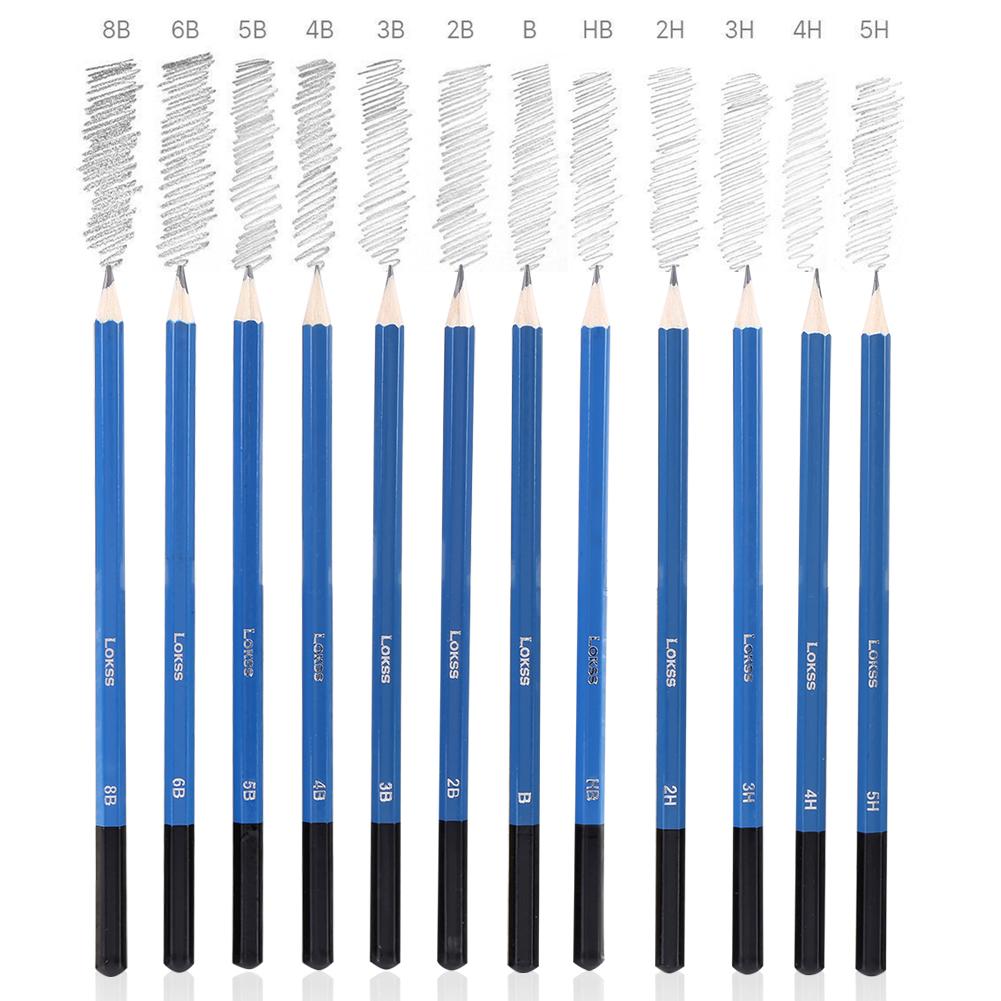 40PCS Professional Sketching Drawing Pencils Kit Set Art Supplies Students Painting Tool
