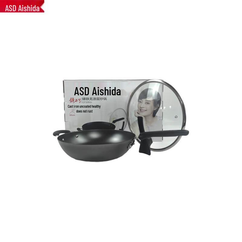 

ASD 32cm Cast Iron Rust-Proof Wok