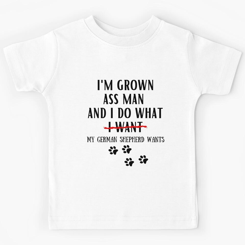 german shepherd funny quote cartoon german shepherd Kids T-Shirt 130