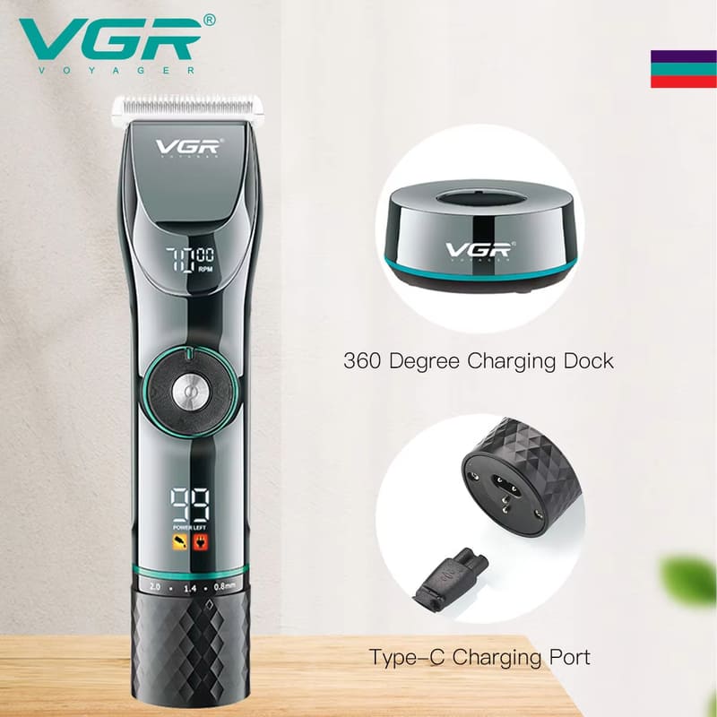 High-quality Men's Electric Hair Clippers with Digital Display and Variable Speed Electric Hair Clippers for Shaving and High-power Hair Clippers