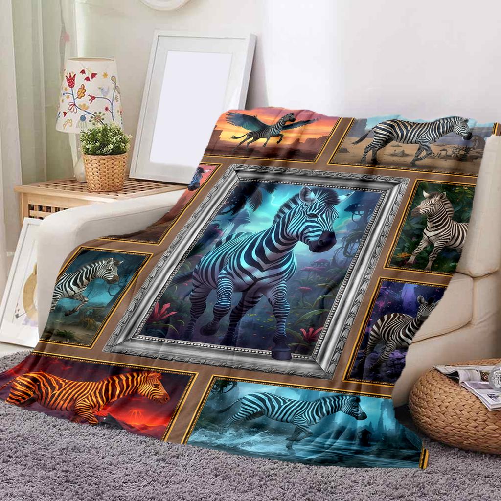 1 Stück Flanelldecke mit Cartoon-Druck, Hohe Qualität, Bequem für alle Jahreszeiten, Heimdekoration, Wärme und Komfort, Perfekt als Weihnachts- oder Geburtstagsgeschenk