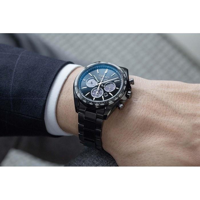 Seiko Watch Seiko Selection Solar Chronograph The Standard Men's SBPY169 All Black 1pc