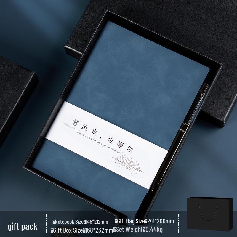 Maßgeschneidertes Business-Notizbuch aus weichem Leder mit Stifthalter