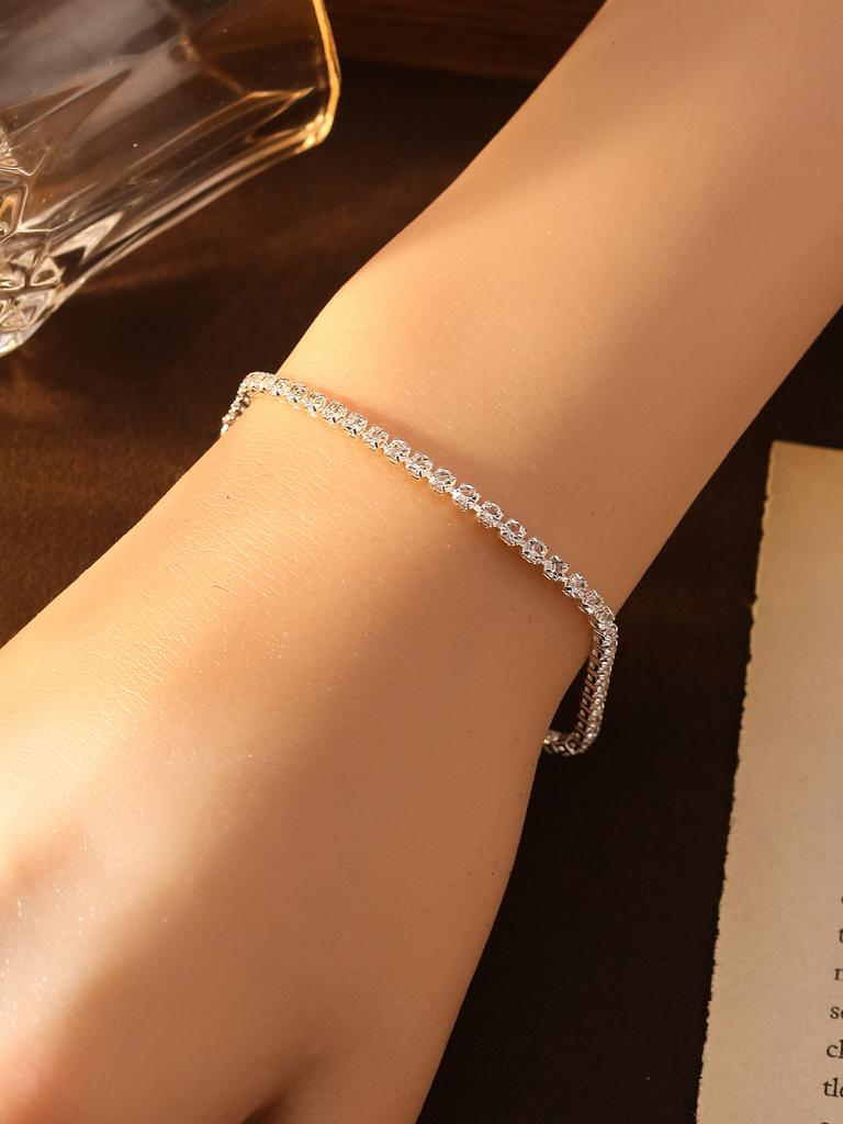 Fresh And Sweet Bracelet Full Of Diamonds, Luxury Atmospheric Bracelet, Women'S Temperament Versatile Bracelet