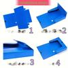 15pcs Blue Large-Capacity File Storage Boxes, Foldable Design, Thickened Document Boxes for Receipts And Office Supplies