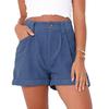 2025 Spring/Summer European & American High Waist Corduroy Loose Shorts for Women