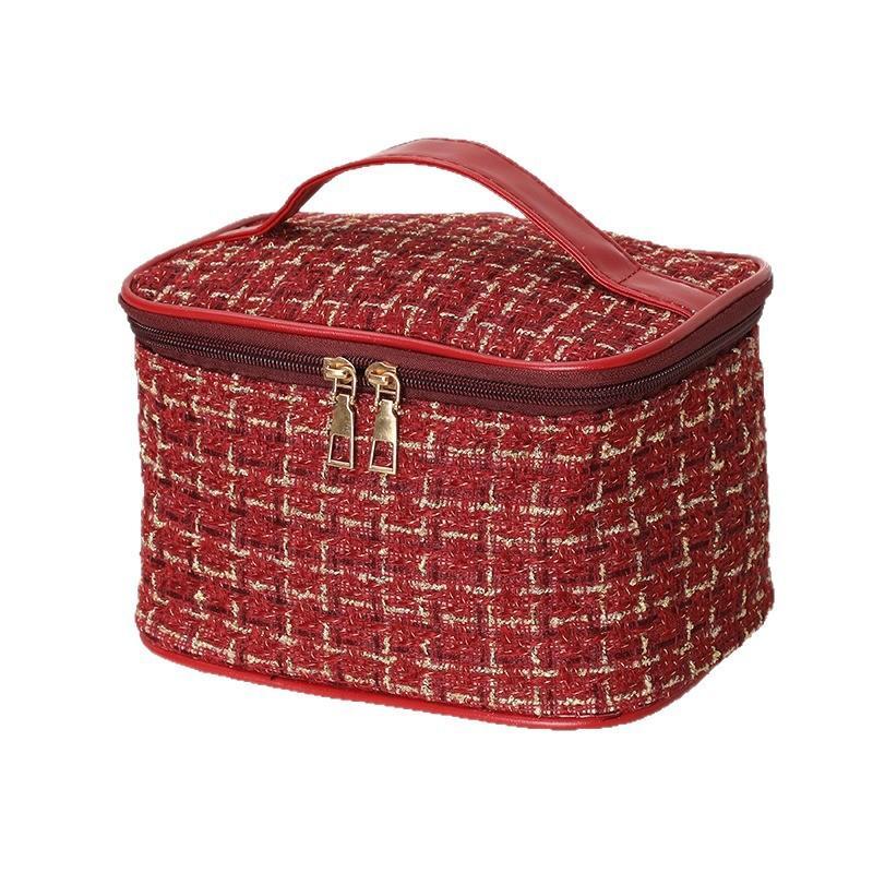 Waterproof Cosmetic Bag Large Capacity Smooth Double Zippers Soft Grip Handle Lightweight Toiletry Organizer for Trip