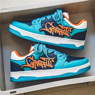 Fashion Fashion Blue Designer Skateboard Shoes Men Streetwear Hip Hop Sneakers Men Luxury Platform Skateboard Sneakers Men Basket Homme