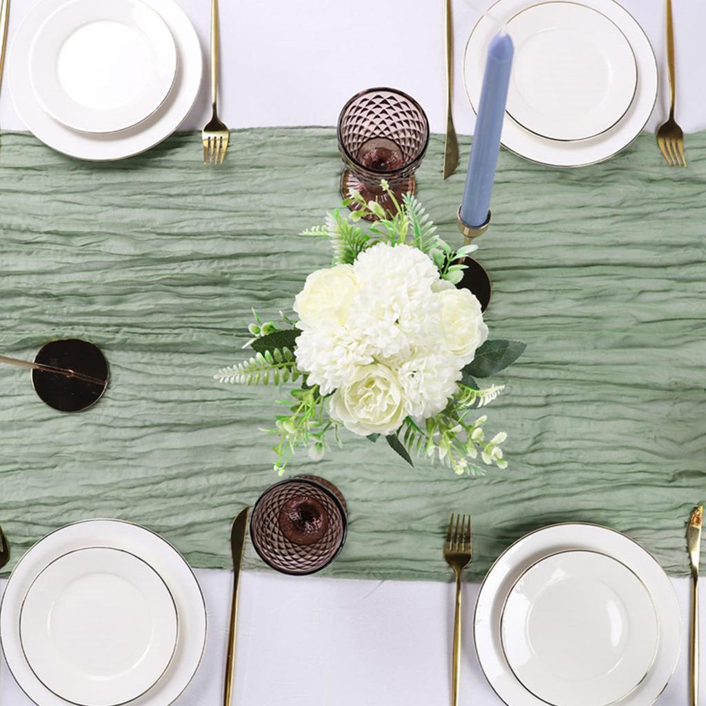 Balinese Pleated Fabric Table Flag Bohemian  Pleated Wedding Table Flag Tablecloth Banquet Decoration