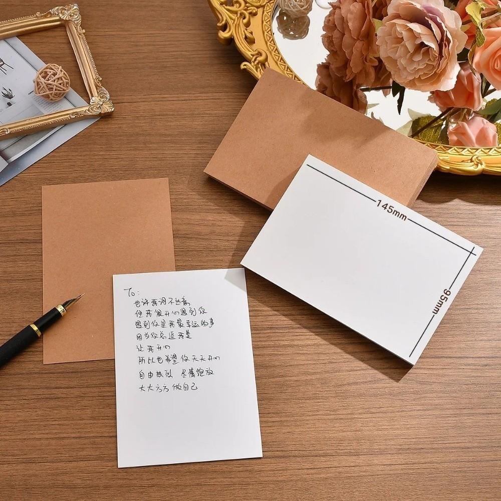 50pcs Hand Graffiti Kraft Paper Blank Gift Postcard New Cardboard  Message Card