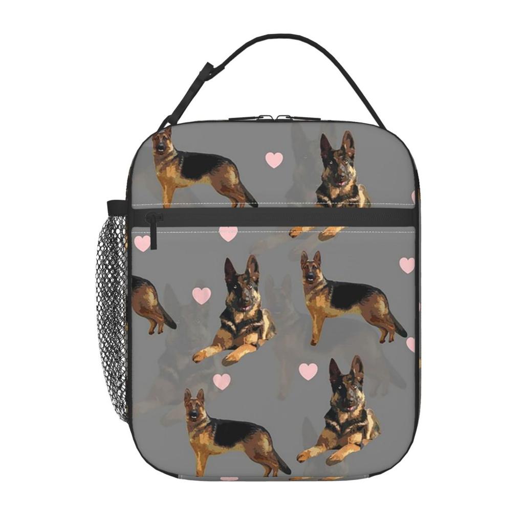 German Shepard Pattern Insulated Lunch Bag for Women Office Cooler Thermal Food Box Tote Portable Lunch Boxes Container