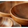 1pc Kitchen Round Wooden Dried Fruit Tray Snack Plate Handcraft Food Dish Tray Walnut Wood Tableware Japanese Kitchen Cake Stand
