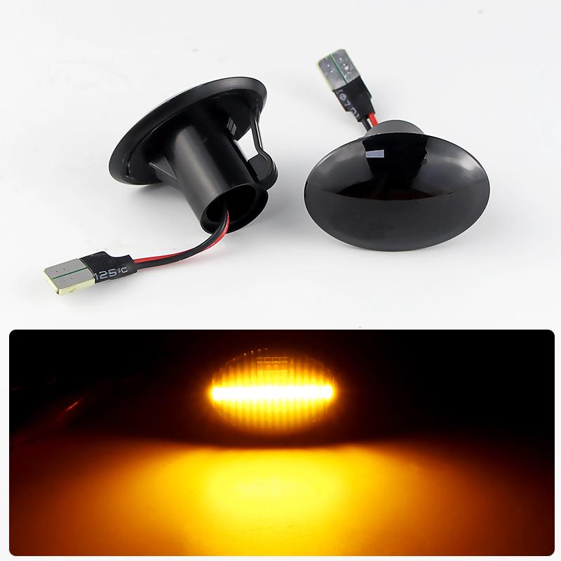 2PCS for Alfa 4C Ford KA Lancia Ypsilon Lybra Fiat 500L 500C 500 Abarth 500 595 695 LED Dynamic Side Marker Turn Signal Lights