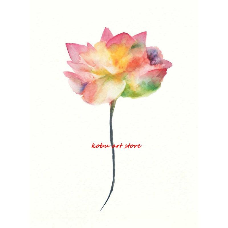 

Постеры и принты с розовыми цветами лотоса акварелью, холст, цветочная минималистичная картина для стены, для гостиной, домашний декор 21cm×30cm NoFrame